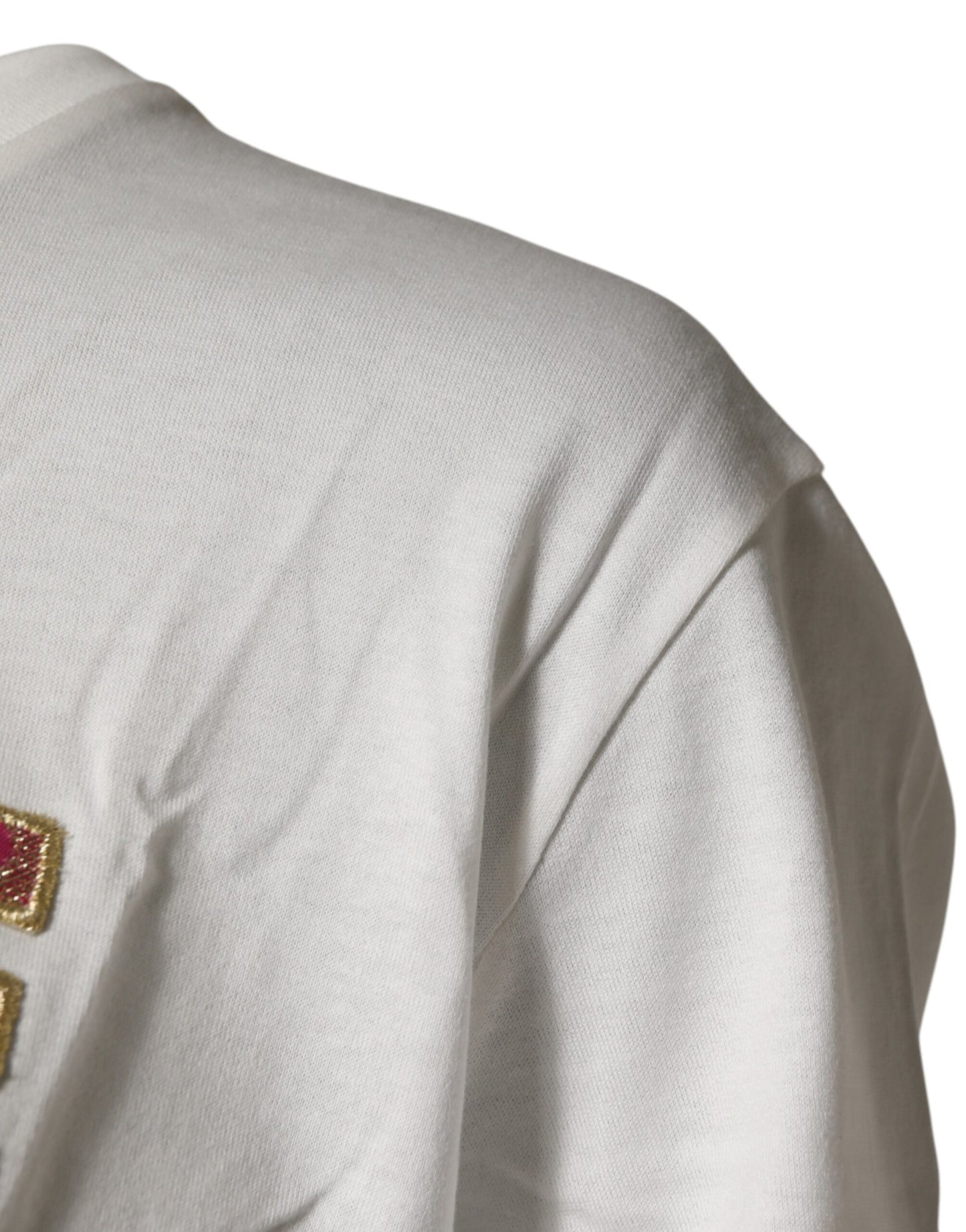 White Logo Crew Neck Short Sleeves T-shirt