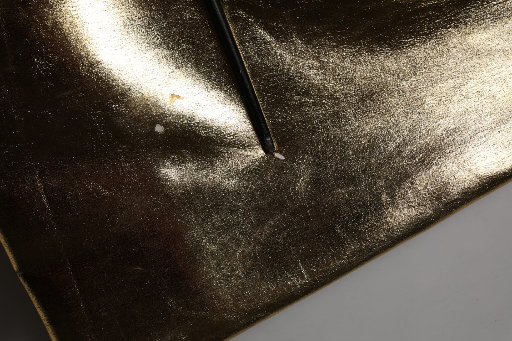 Gold Acetate Crystal High Waist Mini Skirt