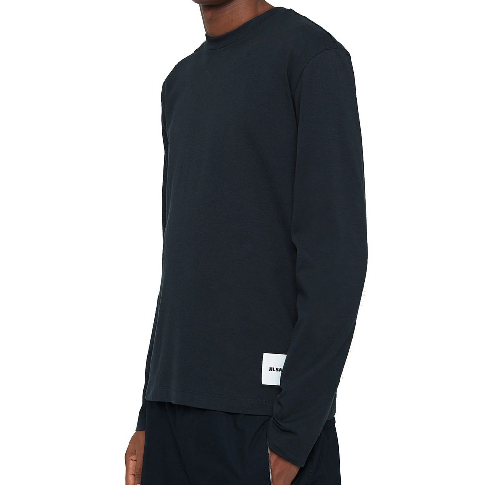 White Cotton Long Sleeve T-Shirt