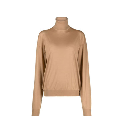 Brown Virgin Wool Turtleneck