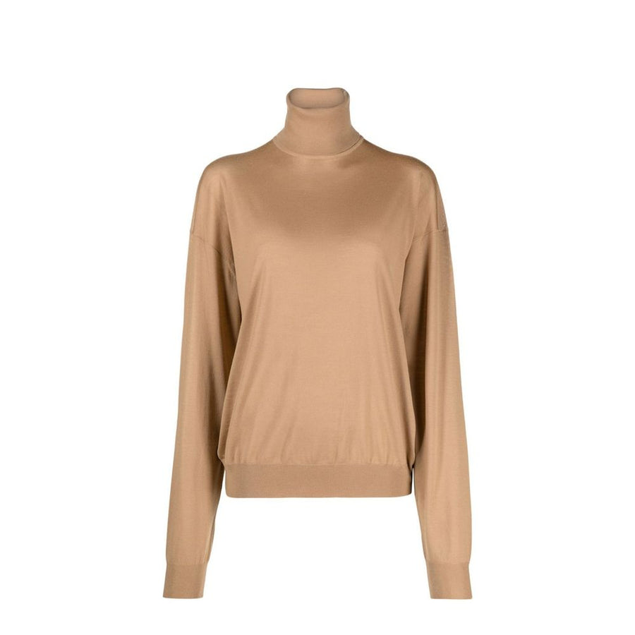 Brown Virgin Wool Turtleneck
