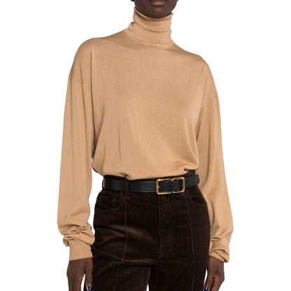 Brown Virgin Wool Turtleneck