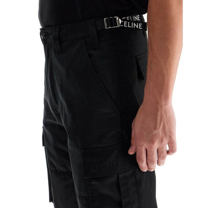Black Cotton Cargo Pants