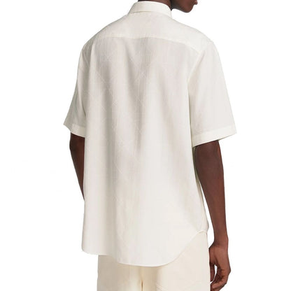 White Lyocell Shortsleeve Shirt
