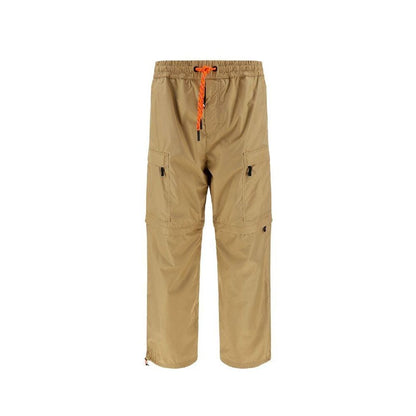 Beige Nylon Cargo Pants