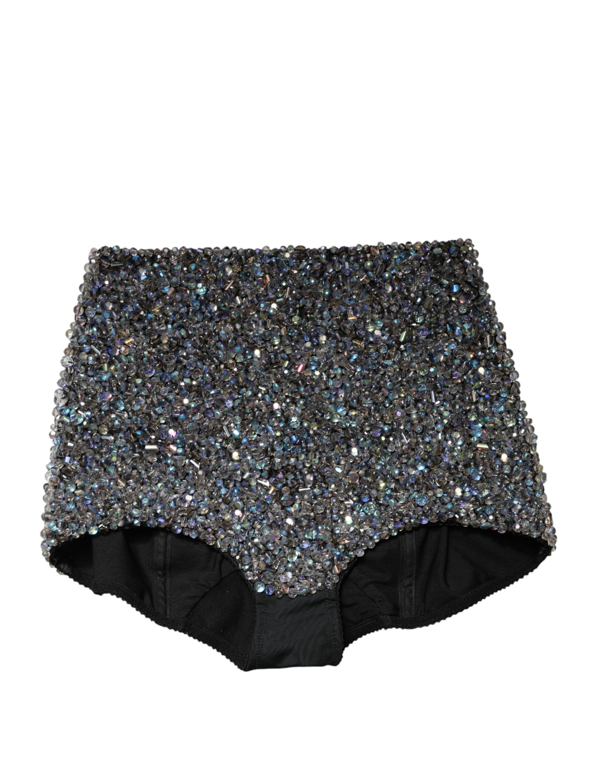 Multicolor Embellished High Waist Hot Pants Shorts