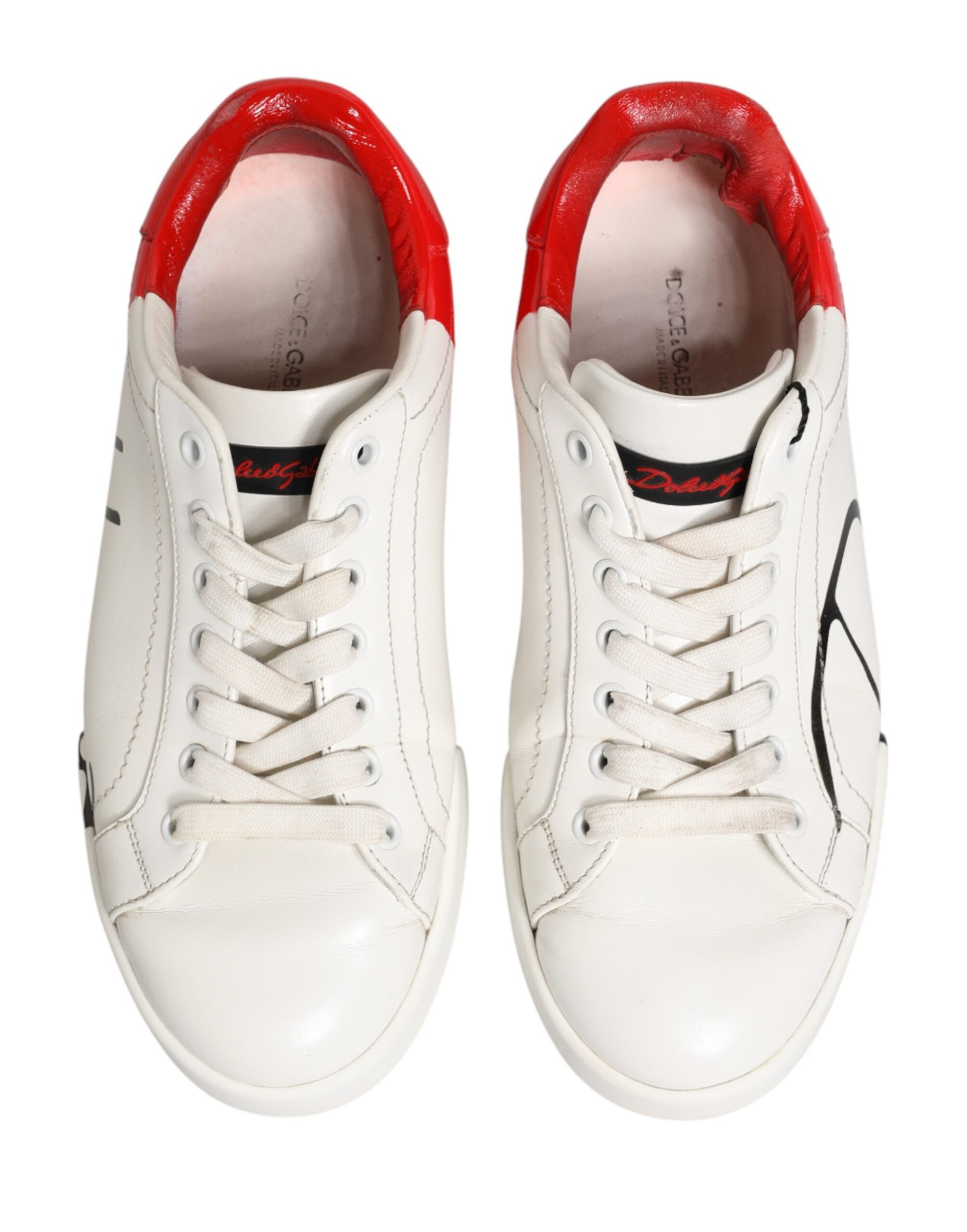 White Red Portofino Low Top Men Sneakers Shoes