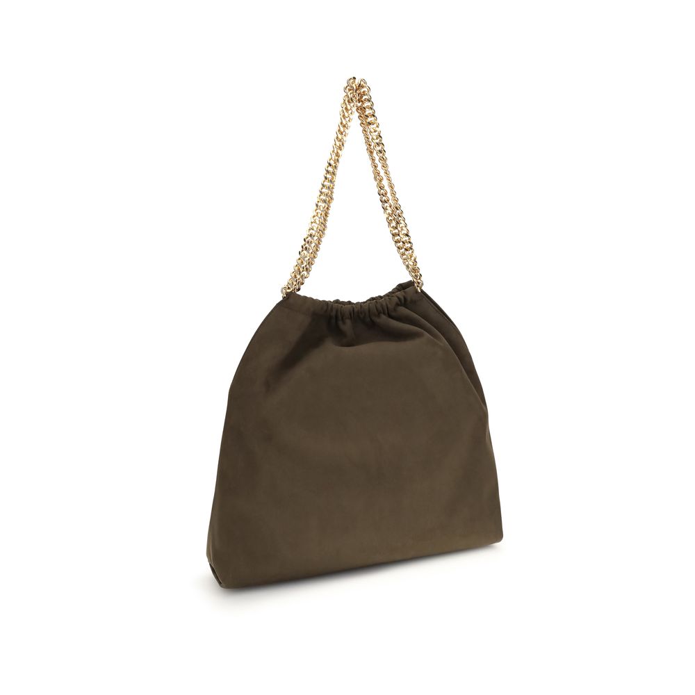 Brown Polyester Shoulder Bag