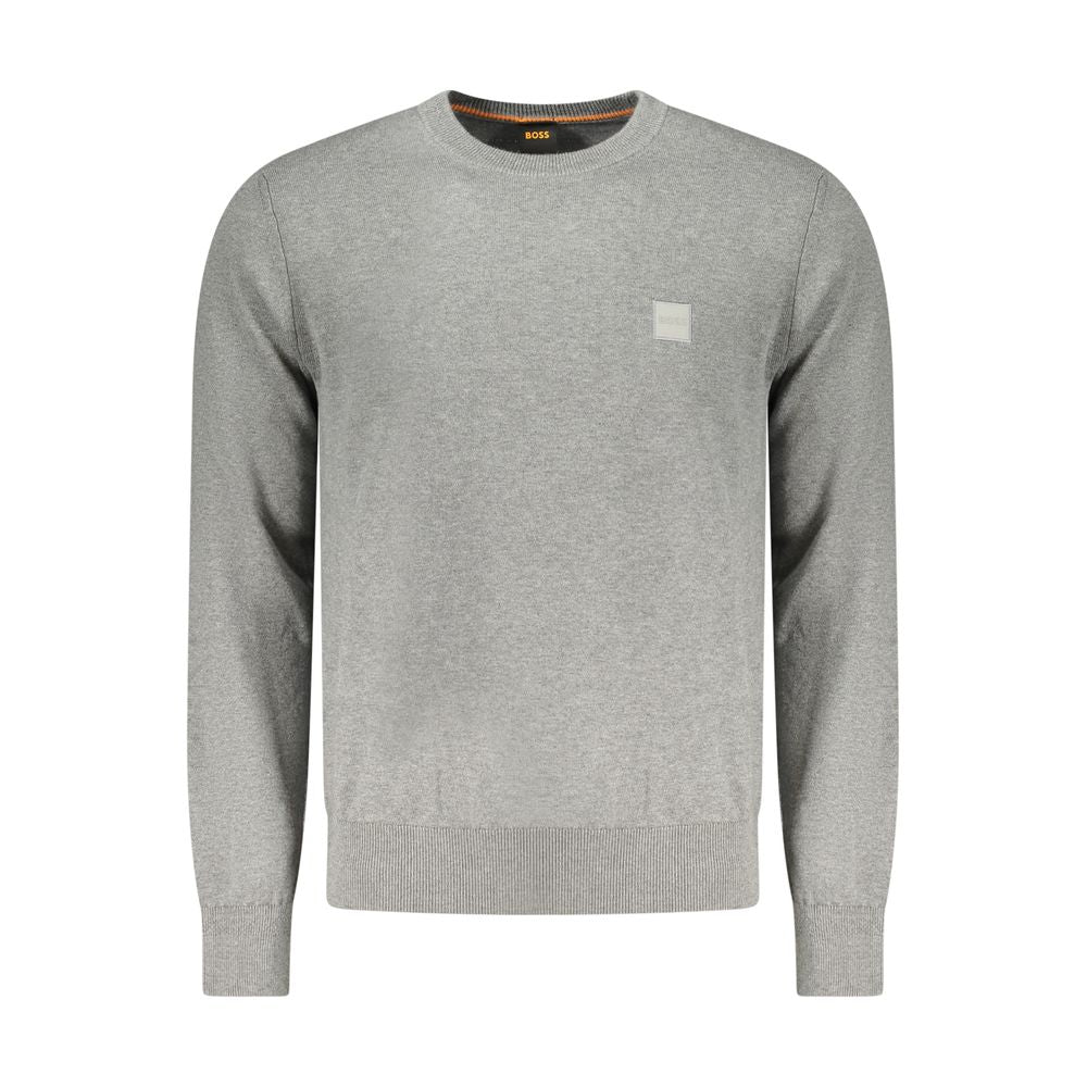 Gray Cotton Men Sweater