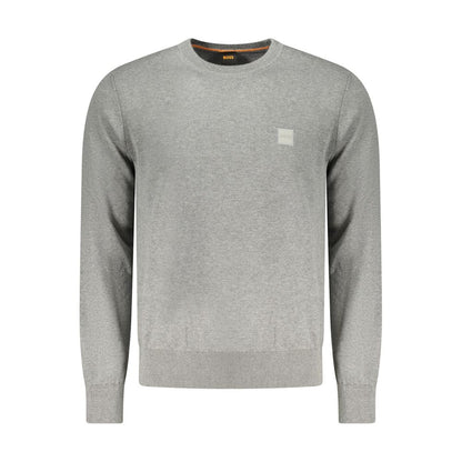 Gray Cotton Men Sweater