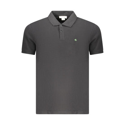 Black Cotton Polo Shirt