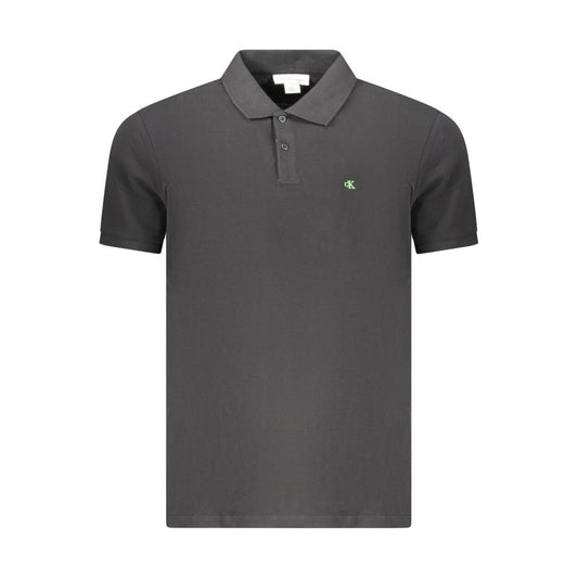 Black Cotton Polo Shirt