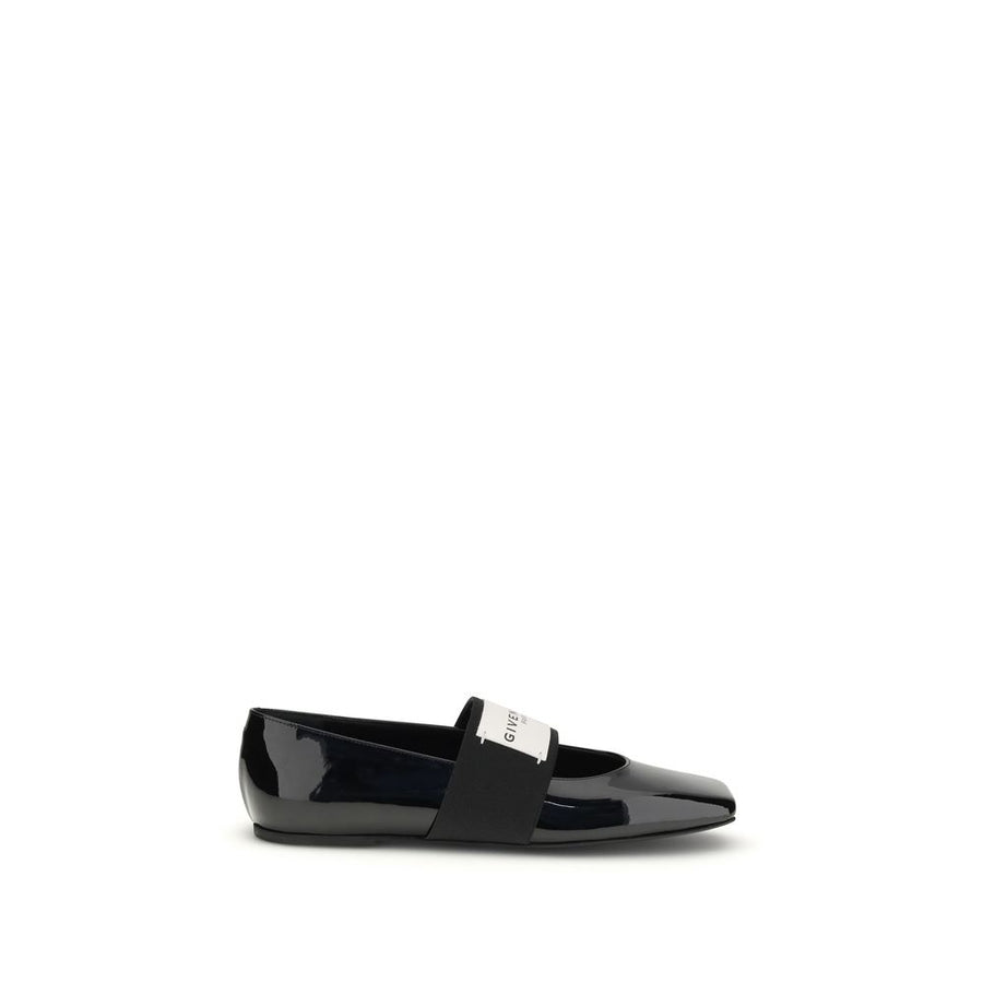 Black Leather Ballet Flats