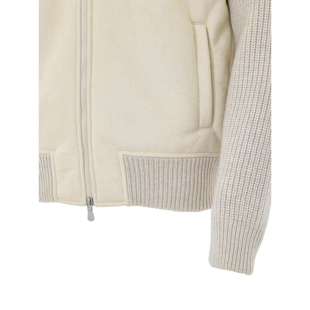 Beige Wool Jackets And Coat