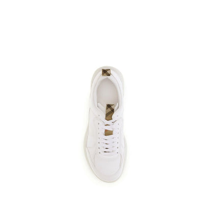 White Calf Leather Bos Taurus Athletic Sneakers