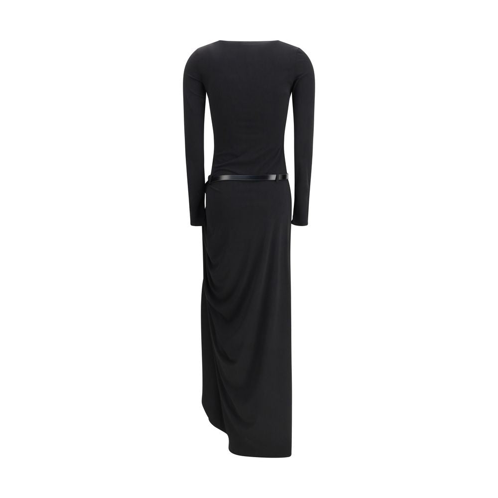Black Polyester Casual Dress