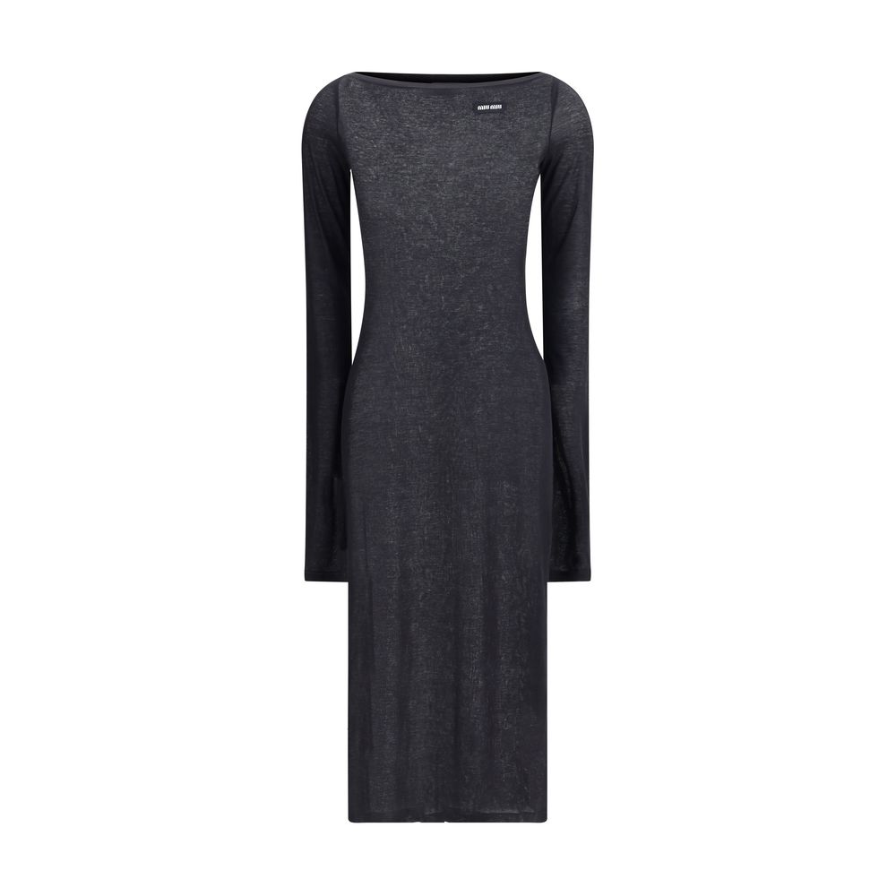 Black Cotton Casual Dress
