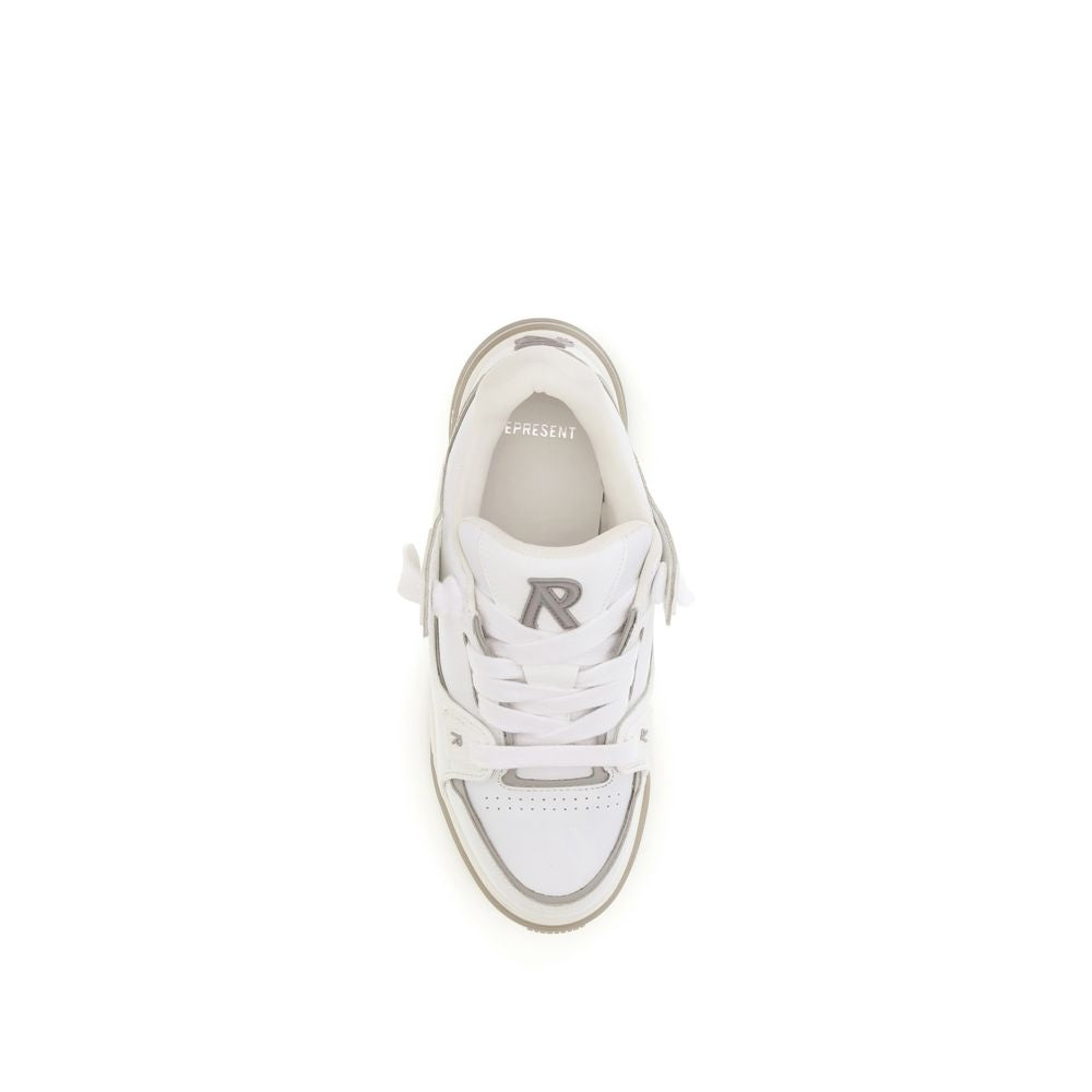 White Calf Leather Bos Taurus Sneakers