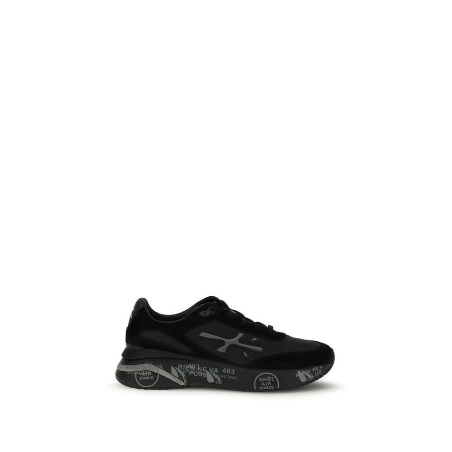 Black Rubber Chunky Sneakers