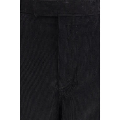 Black Cotton Chino Pants
