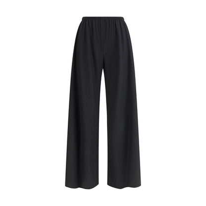 Black Fleece Wool Casual Pants