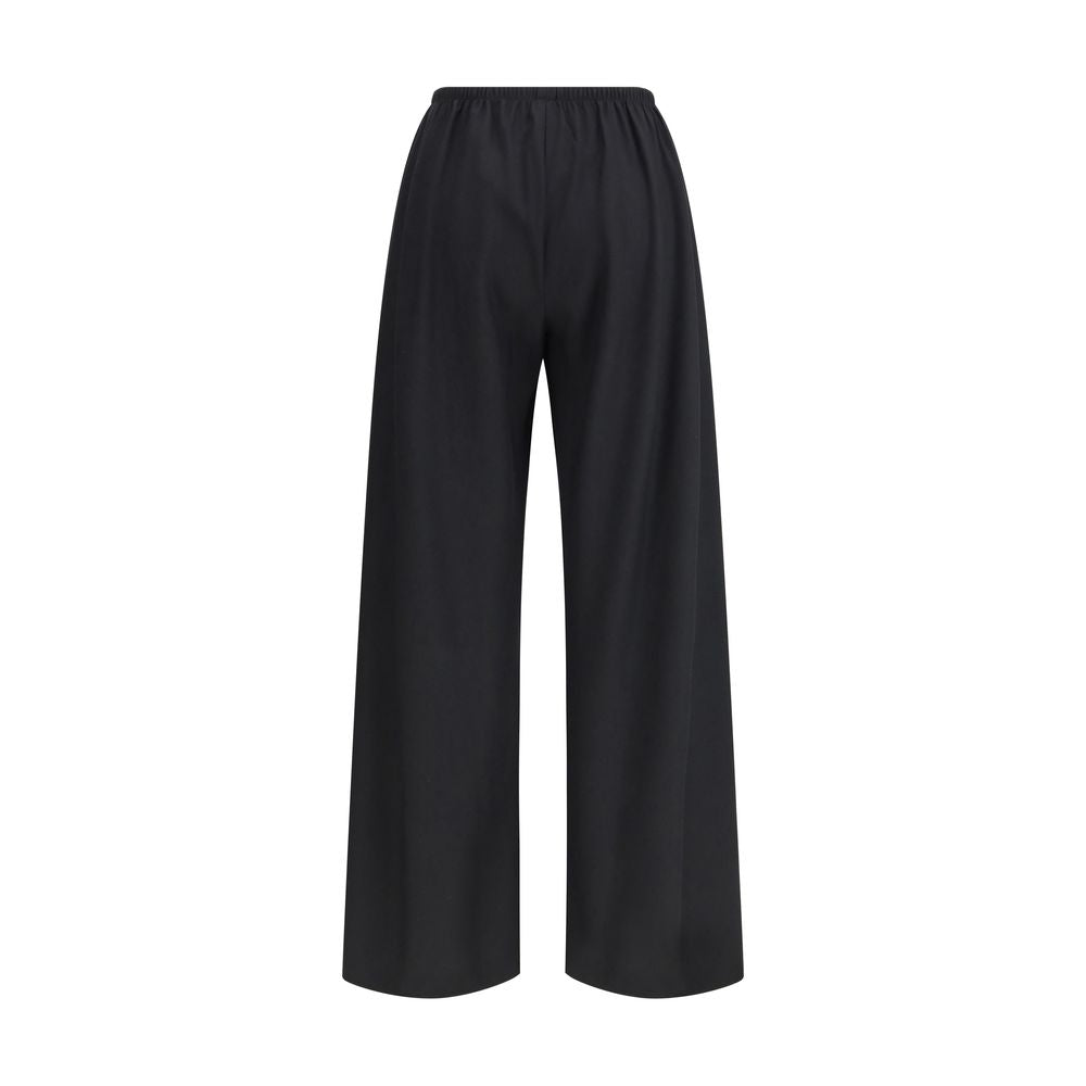 Black Fleece Wool Casual Pants