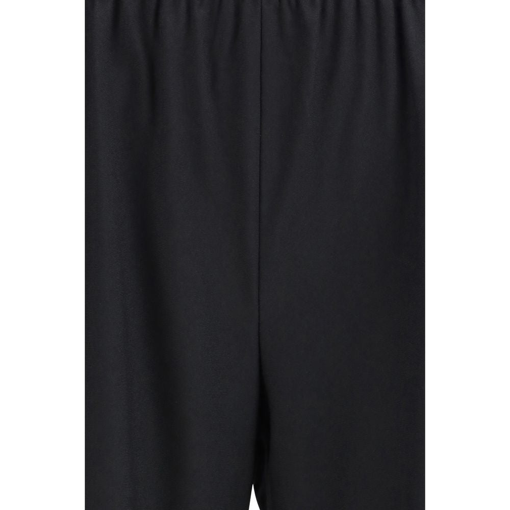 Black Fleece Wool Casual Pants