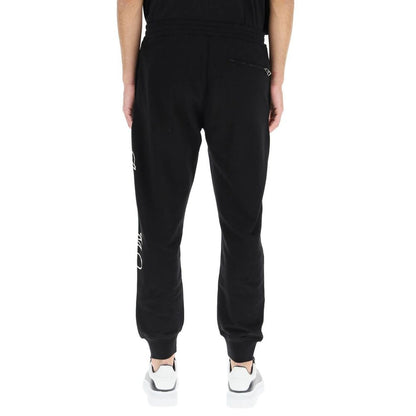 Black Cotton Athletic Pants