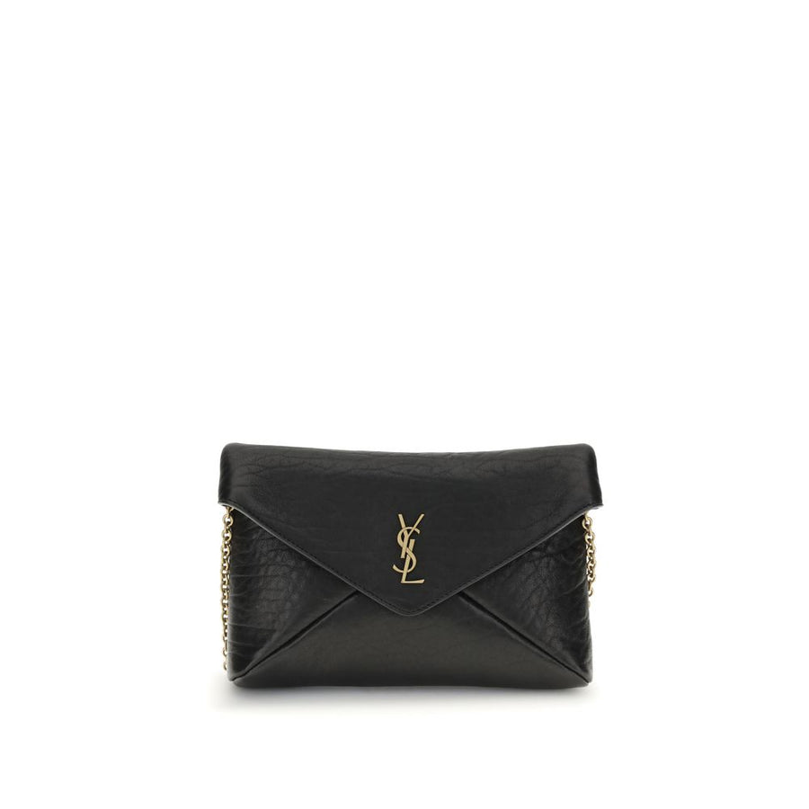 Black Lamb Leather Clutch Bag