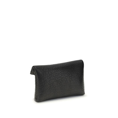 Black Lamb Leather Clutch Bag