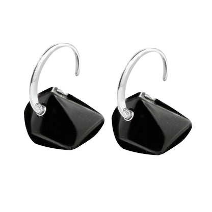 Black Silver Earrings