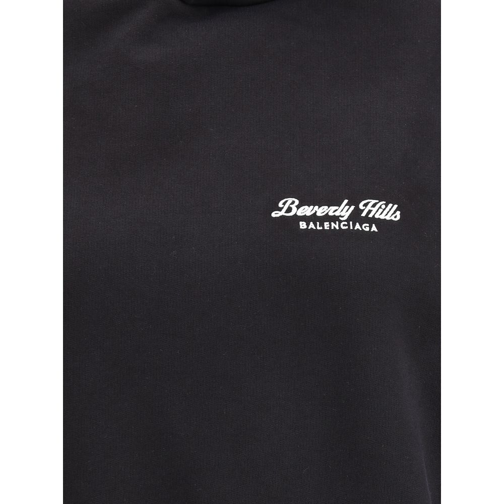 Black Cotton Sweatshirt