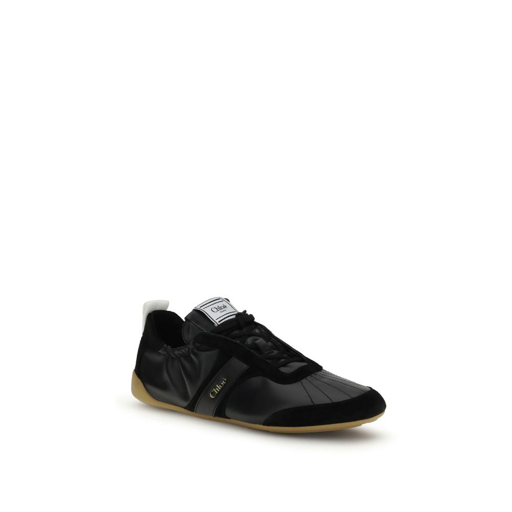 Black Goatskin Athletic Sneakers