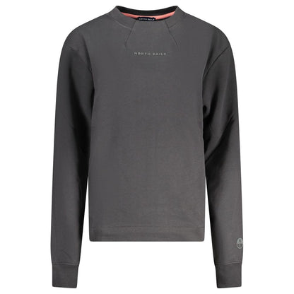 Black Cotton Women Sweatshirt