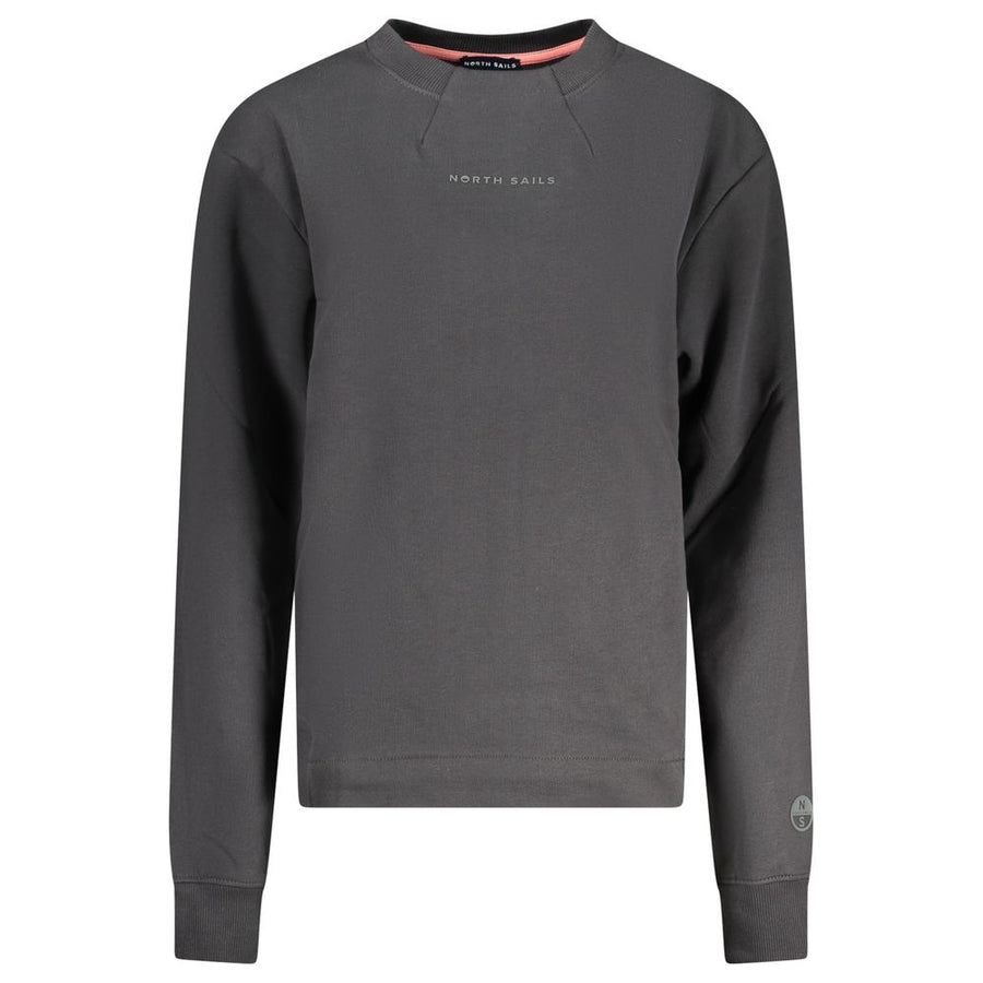 Black Cotton Women Sweatshirt