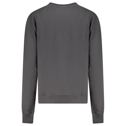 Black Cotton Women Sweatshirt