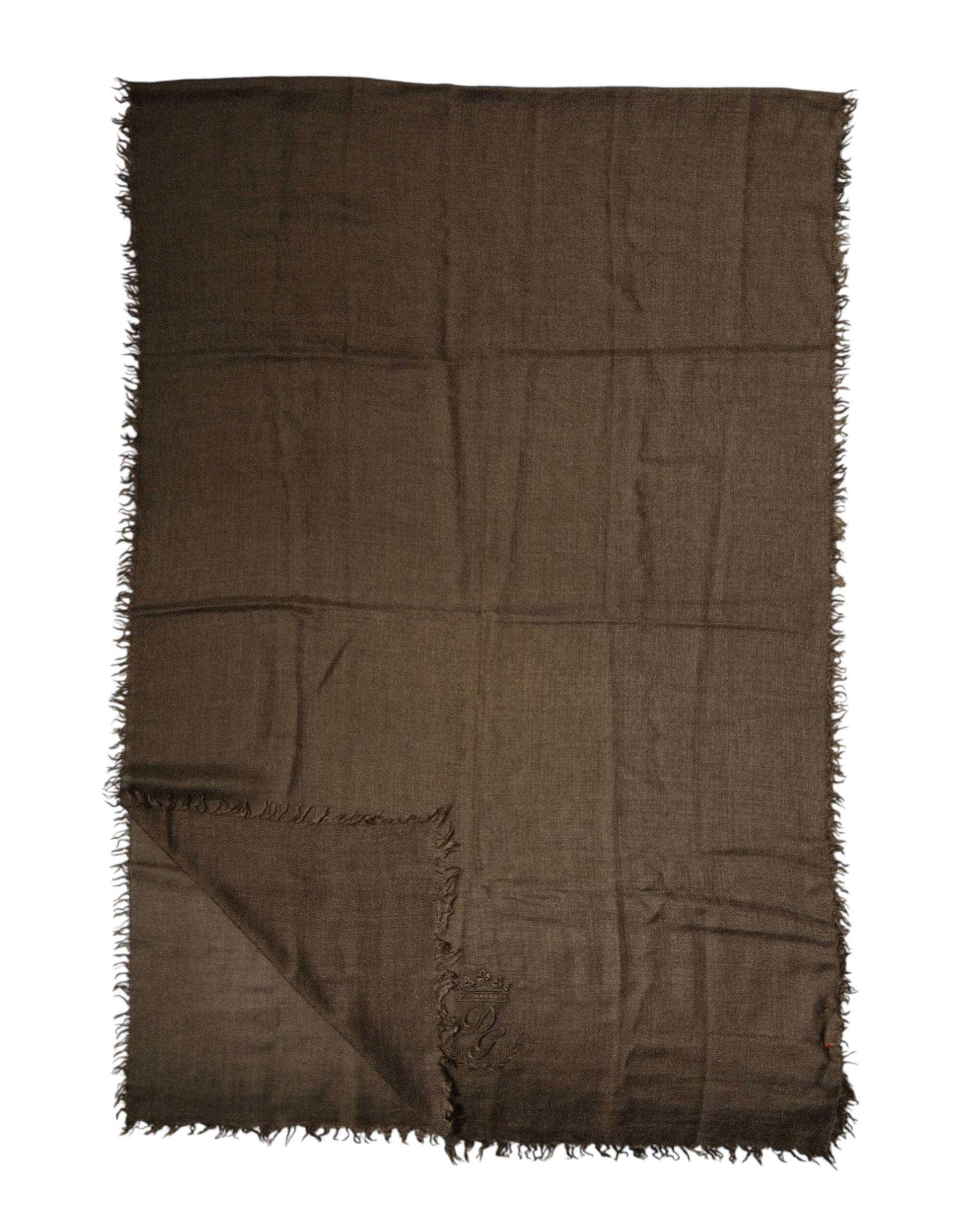 Brown Cashmere Knit Neck Wrap Shawl  Scarf