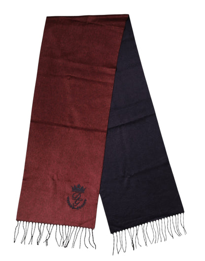 Maroon Silk Neck Wrap Shawl Fringes  Scarf