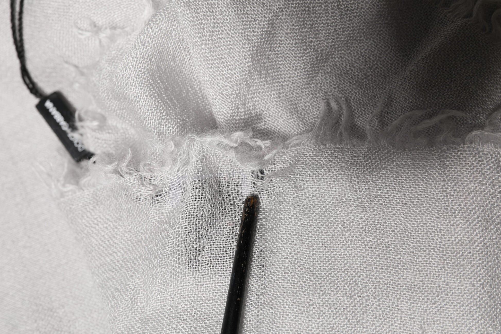 Gray Cashmere Knit Neck Wrap Shawl Scarf