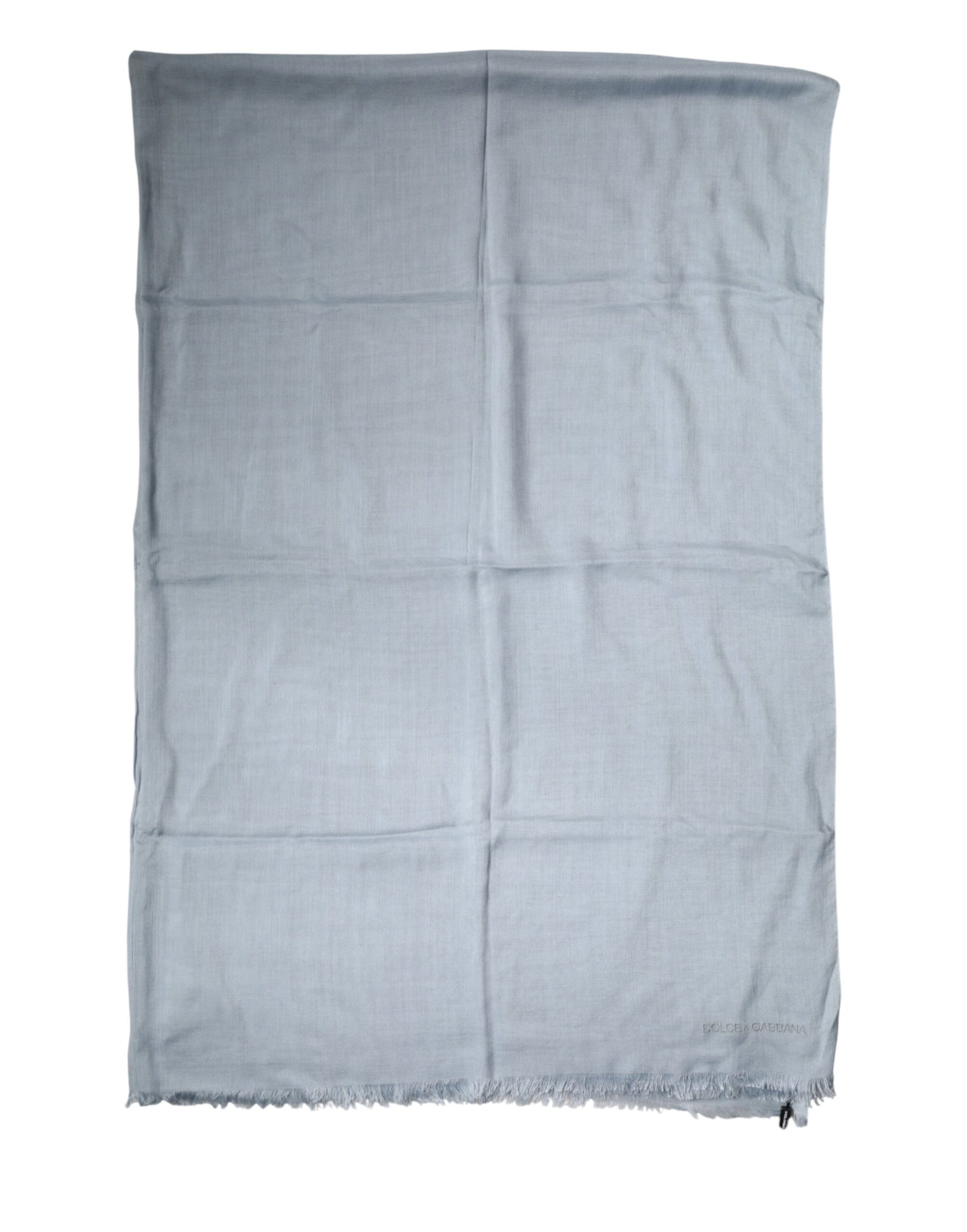 Light Blue Cashmere Knitted Shawl