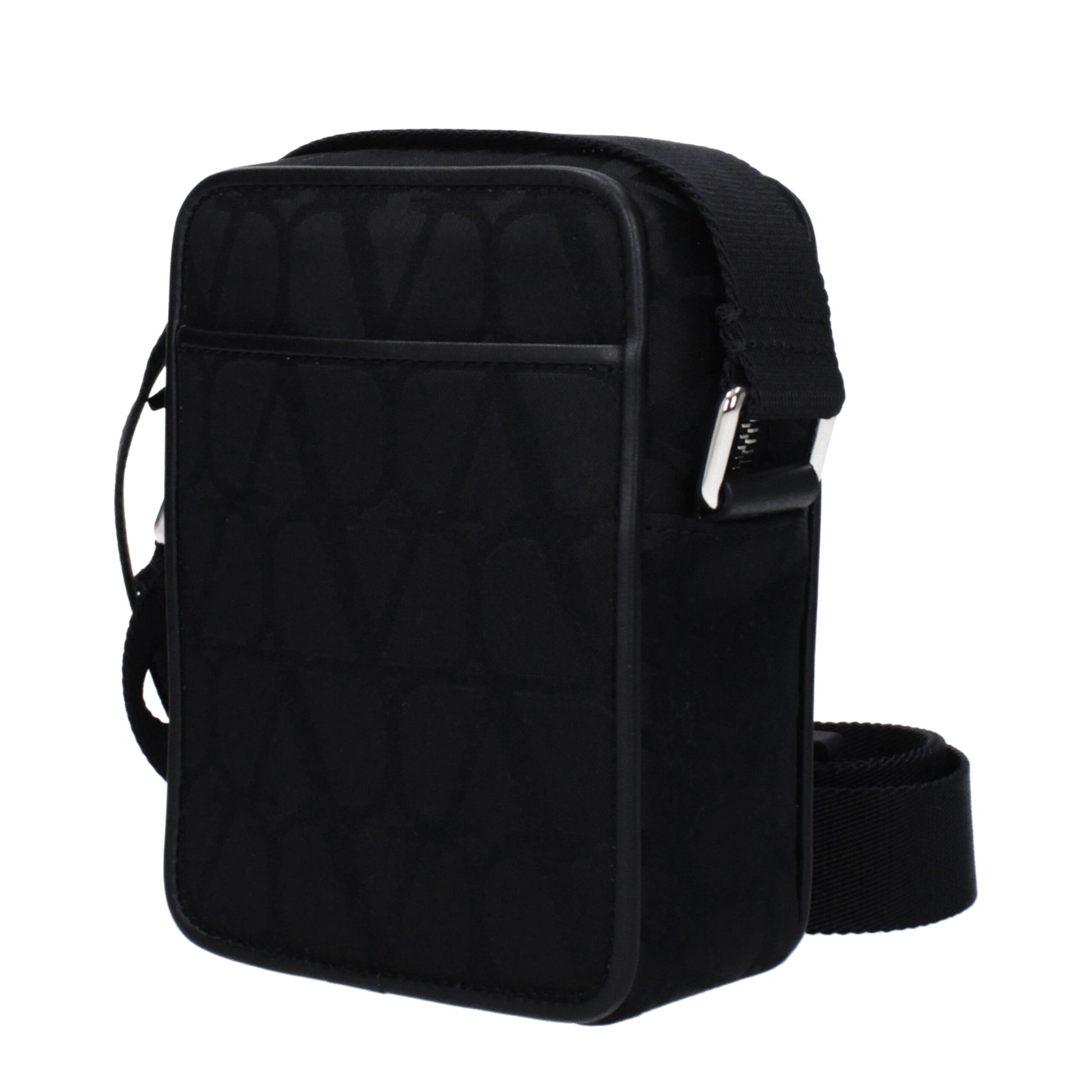 Black Fabric Crossbody Bag