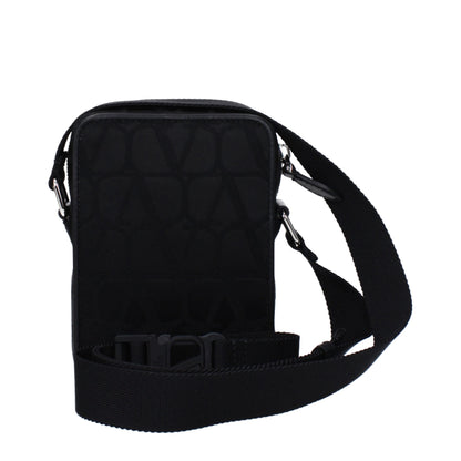 Black Fabric Crossbody Bag