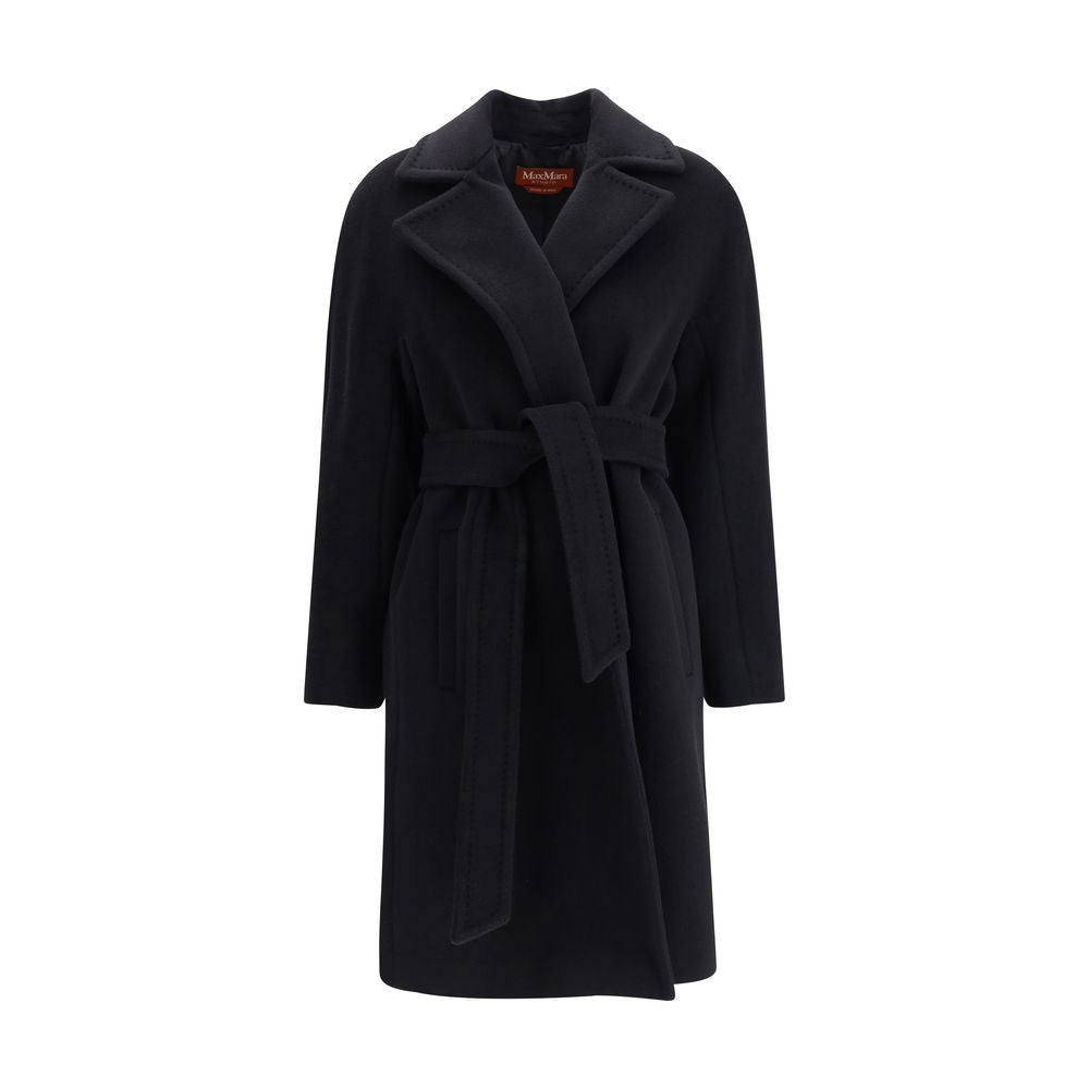 Black Fleece Wool Coat