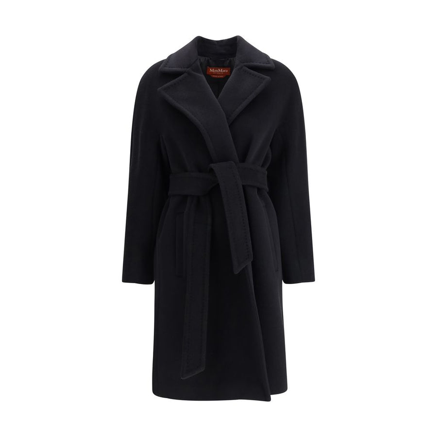 Black Fleece Wool Coat