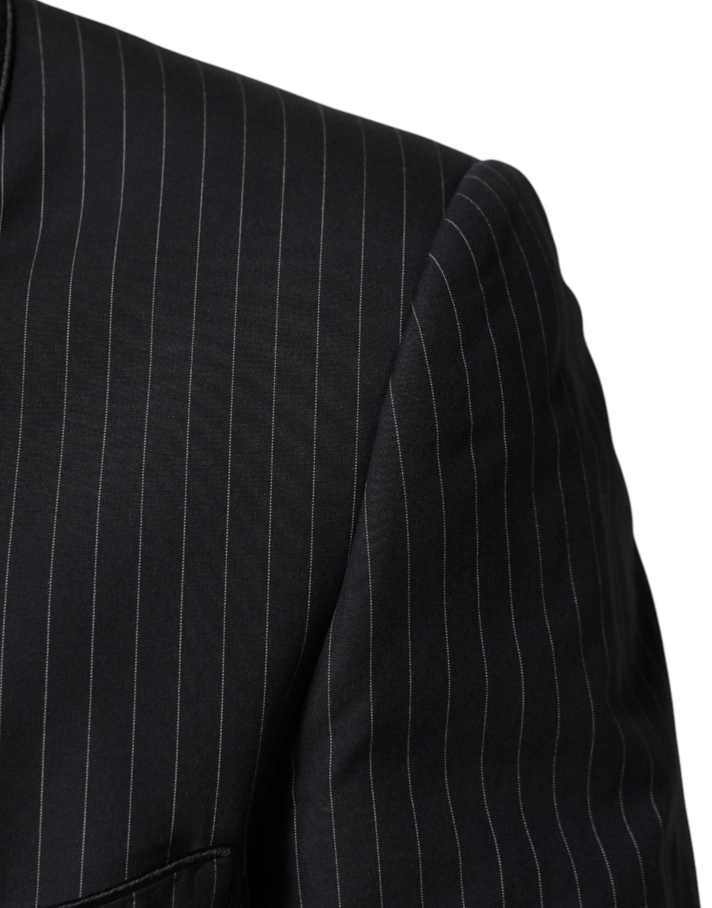 Black Stripes 1 Button Suit Jacket Blazer