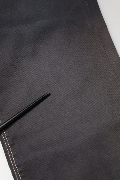 Dark Gray Mid Waist Skinny Fit Men Denim Trouser Jeans