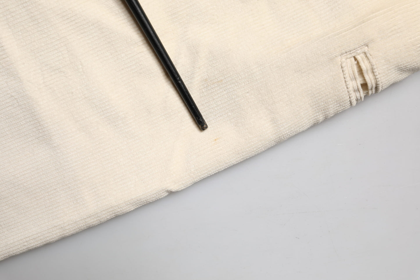 Off White Cotton Straight Men Corduroy Chino Trouser Pants