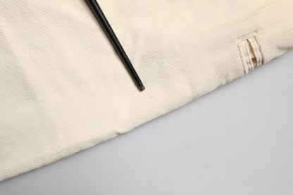 Off White Cotton Straight Men Corduroy Chino Trouser Pants