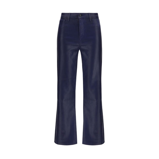 Blue Cotton High-Waisted Jean