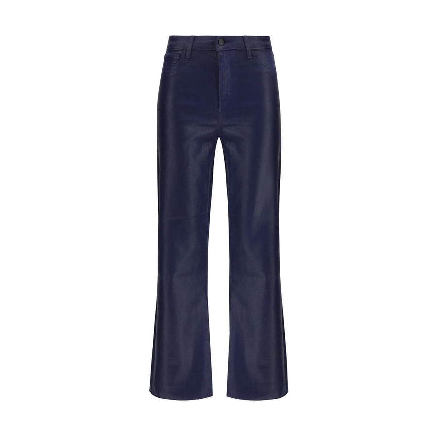Blue Cotton High-Waisted Jean